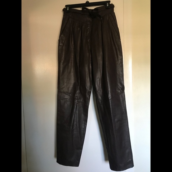 Brown leather size 406USA pantsmade in Germany !